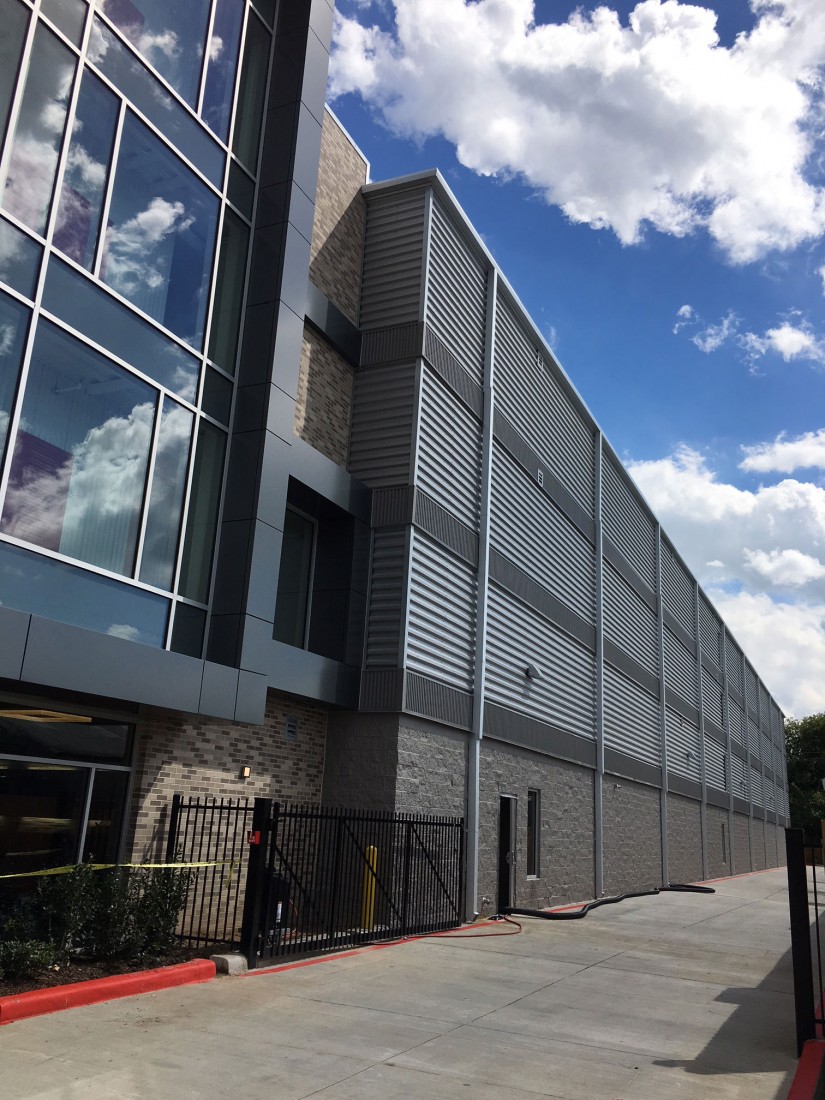 Bellaire CubeSmart Storage, Houston, TX, Schwob Building Company, Archcon Architecture, CEI Materials W5000 MCM Panels, MBCI Horizontal Wall Panel, MBCI Vertical Wall Panel