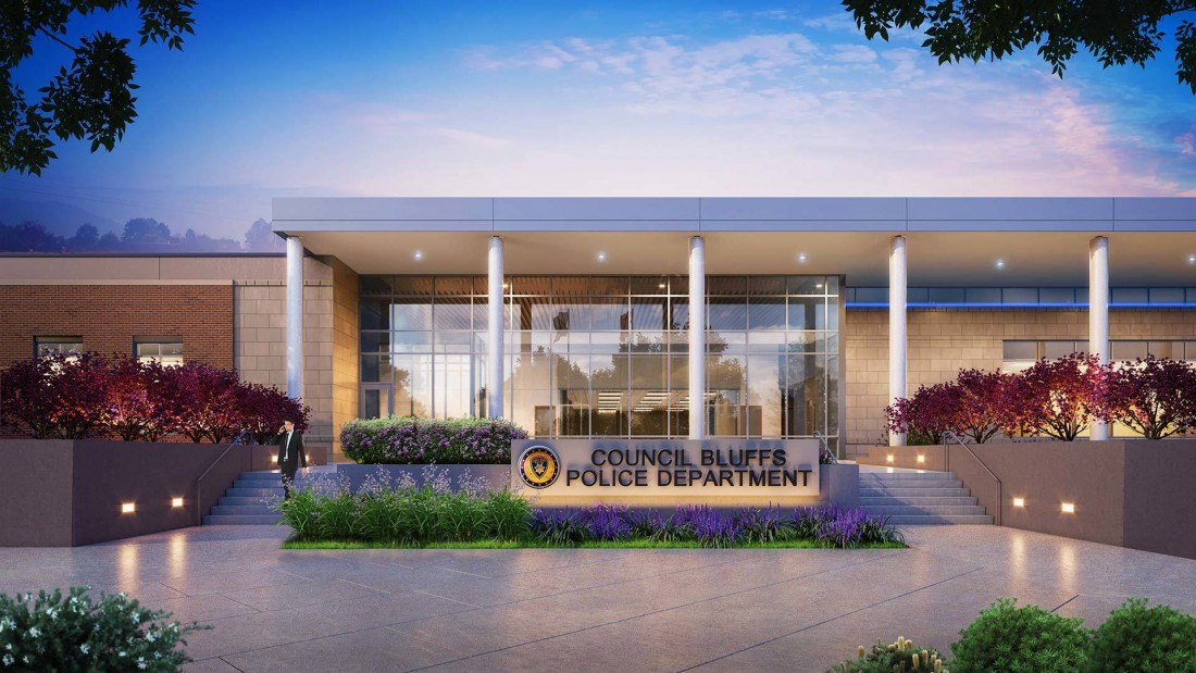 Council Bluffs Police Headquarters by Hoefer Wysocki Architects, Rendering