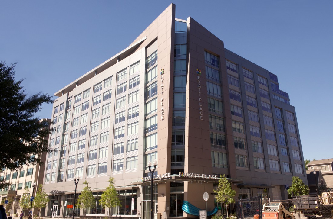 Hyatt Place Courthouse, Arlington, Virginia, WDG Arch, Gordon Greenberg Architecture, LEED Gold, CEI Materials R4000