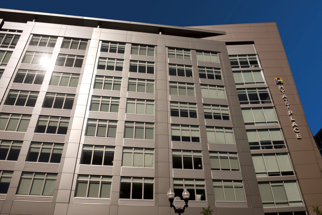 Hyatt Place Courthouse, Arlington, Virginia, WDG Arch, Gordon Greenberg Architecture, LEED Gold, CEI Materials R4000