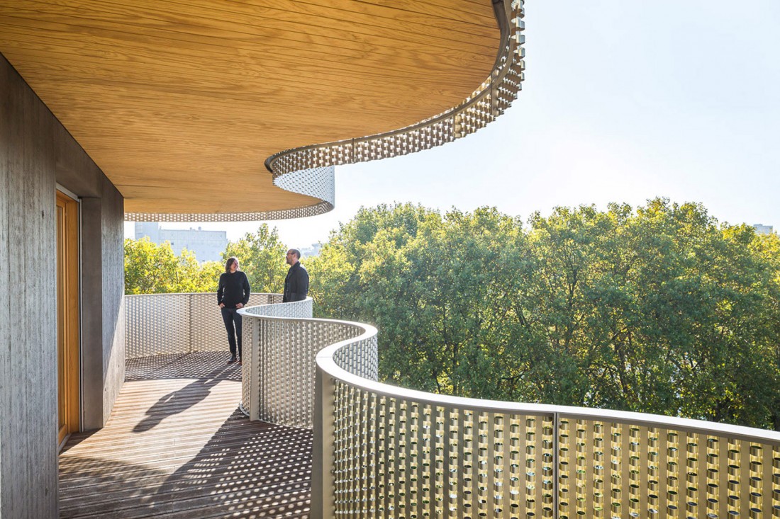 LIle Saint Denis, Apartment Complex, Perforated Aluminum, Paris, Peripheriques Marin Trottin Jumeau Architectes, Photography Sergio Grazia