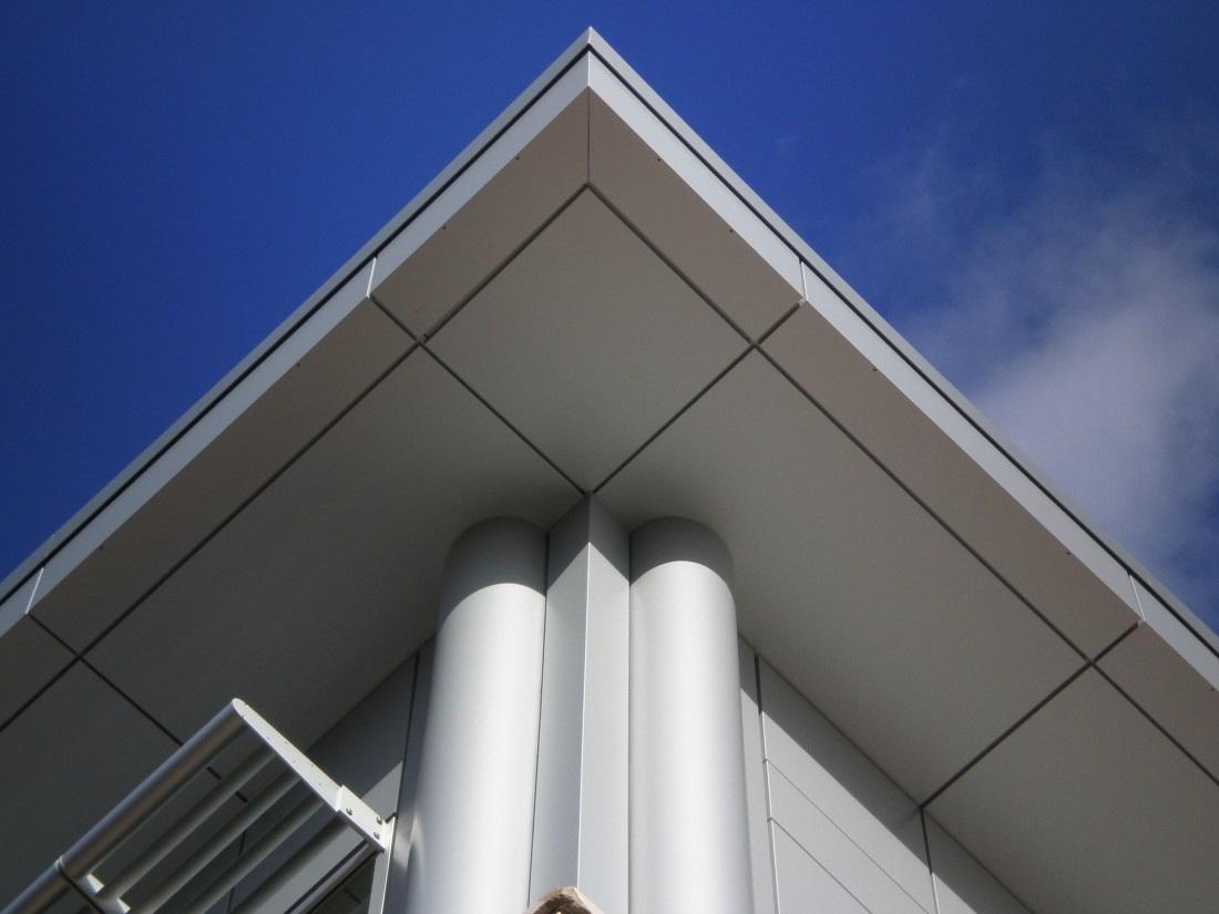 Kaplan Hall, SUNY Orange Newburgh Campus, JMZ Architects Planners, Worth Construction, CEI Materials R4000, Products: Metal Composite, Corrugated Panels, Louvers, Screens, CEI Materials R4000