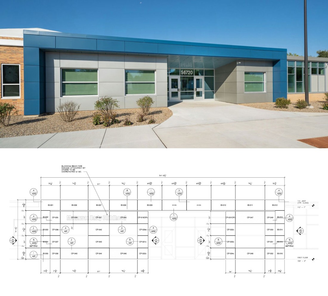 Single Skin Modular Panel System, CLADLOK, CEI Materials Blog Early Childhood Mattawan