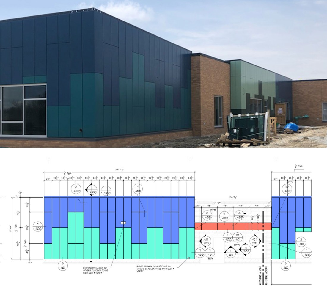 Single Skin Modular Panel System, CLADLOK, CEI Materials Blog, Villa Park