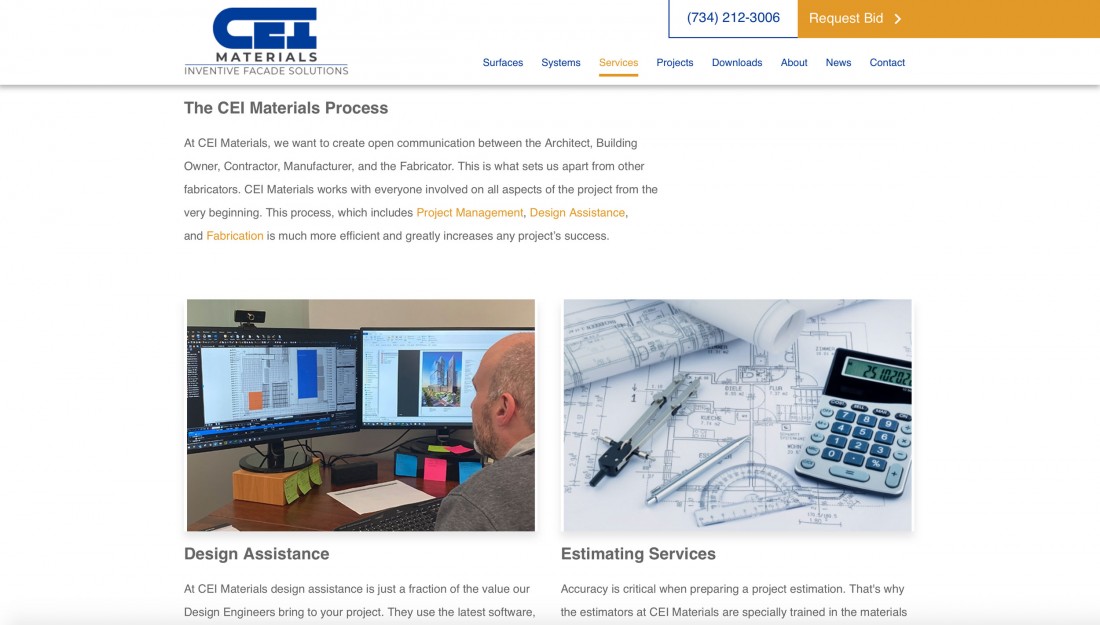 CEI Materials, New Website Announcement, Manchester, MI