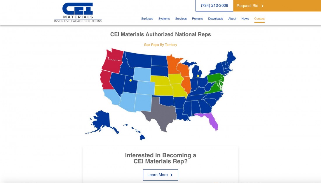 CEI Materials, New Website Announcement, Manchester, MI