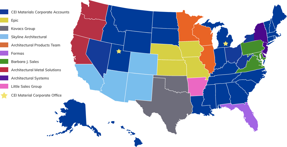 Contact CEI Composite Materials - (734) 212-3006 - Manchester, Michigan - Contact_Map2023