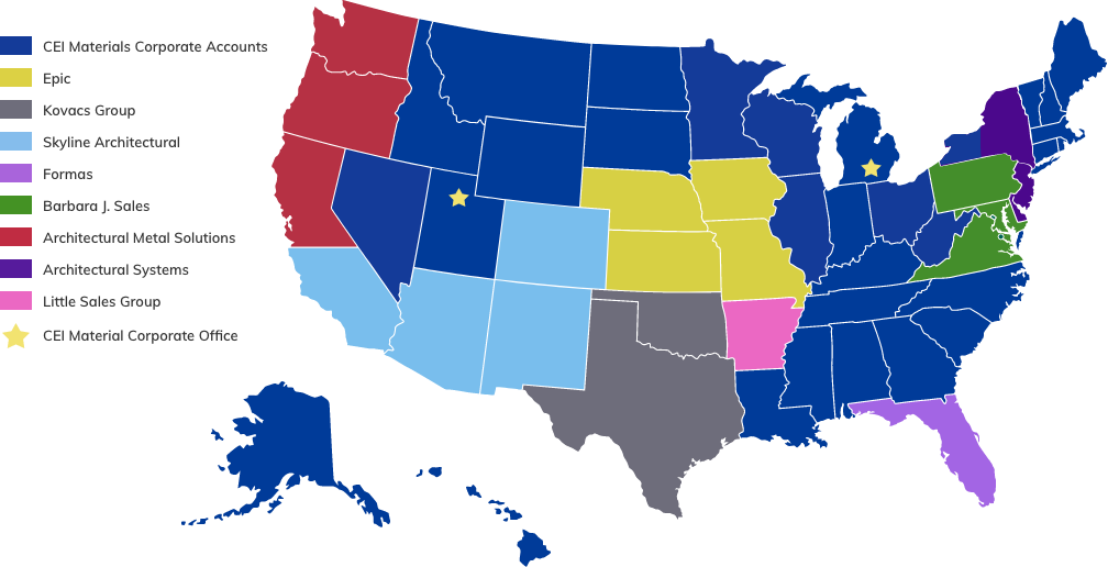 Contact CEI Composite Materials - (734) 212-3006 - Manchester, Michigan - Contact_Map2023_2