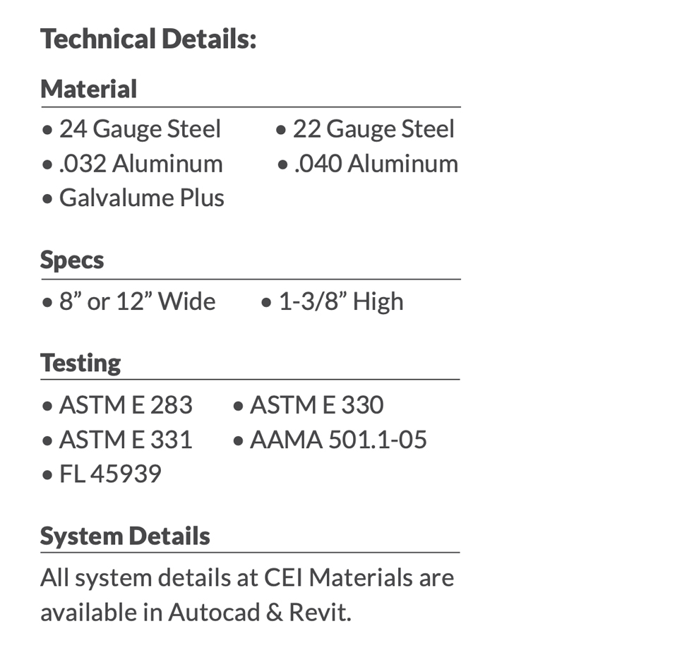 Ultra Panel Series - CEI Materials - Contour_Tech_Details